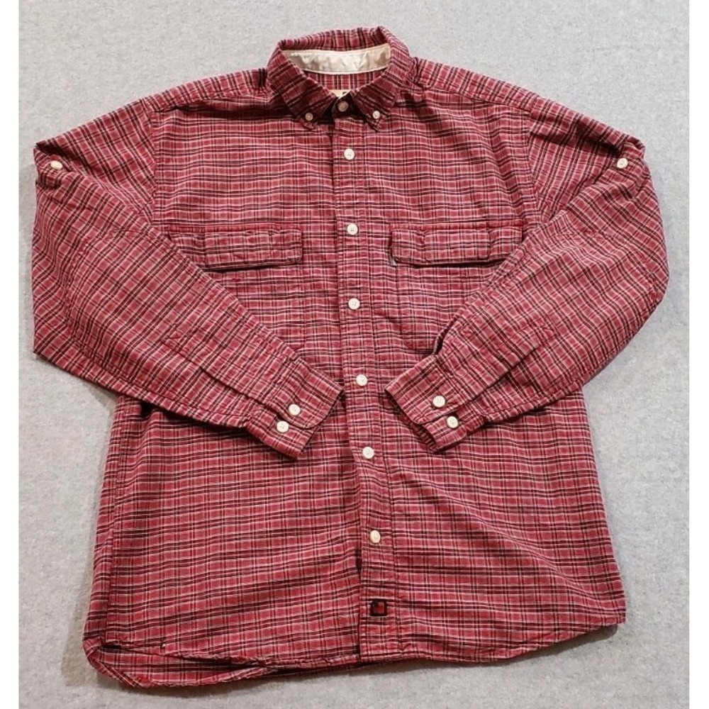 Woolrich Men's Ruby‎ Plaid Flannel Button-Down Shirt Size Medium
